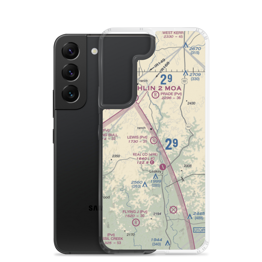 Lewis Ranch Airport (XA31) VFR Sectional Samsung Case Samsung Galaxy S22 model shown