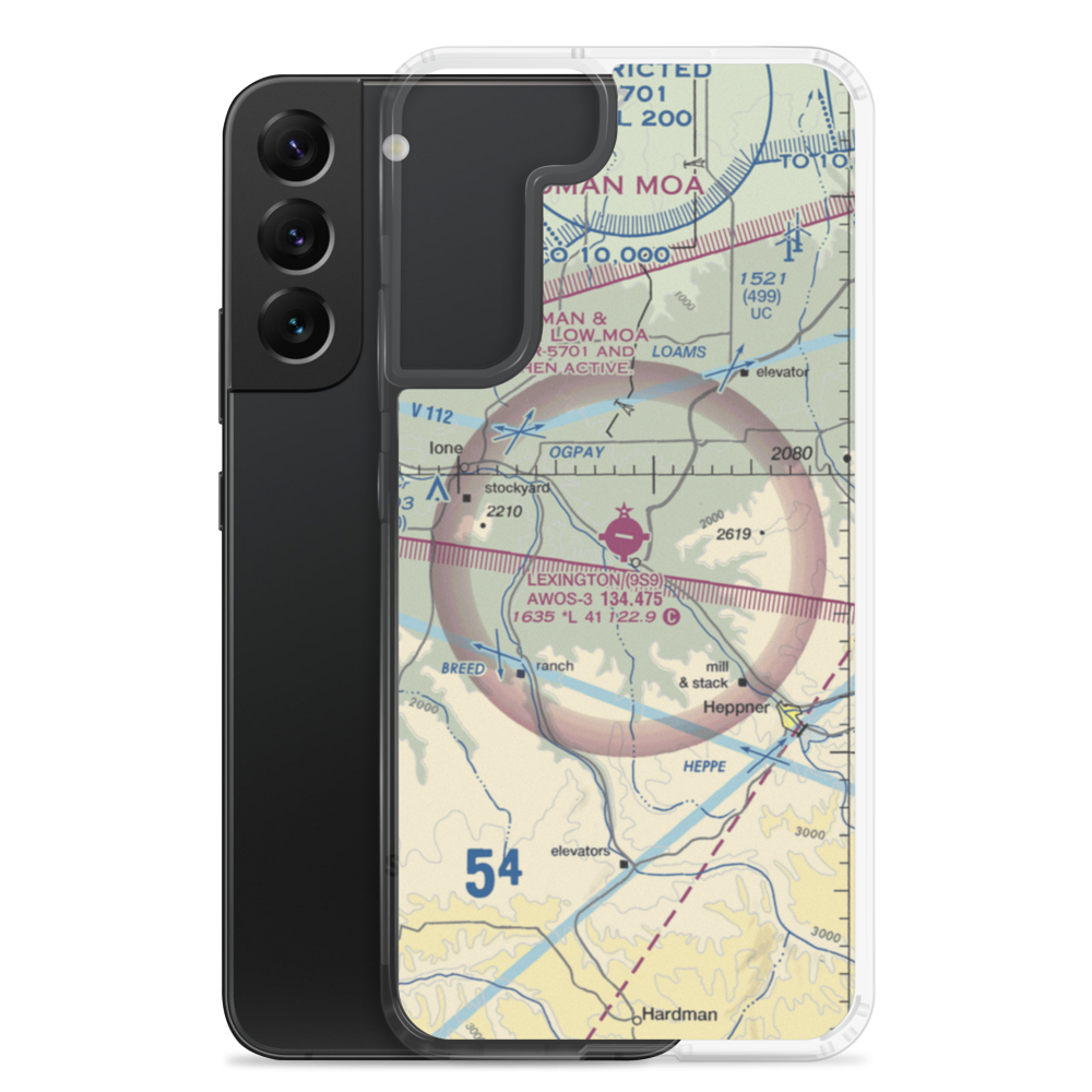 Lexington Airport (9S9) VFR Sectional Samsung Case Samsung Galaxy S22 Plus model shown