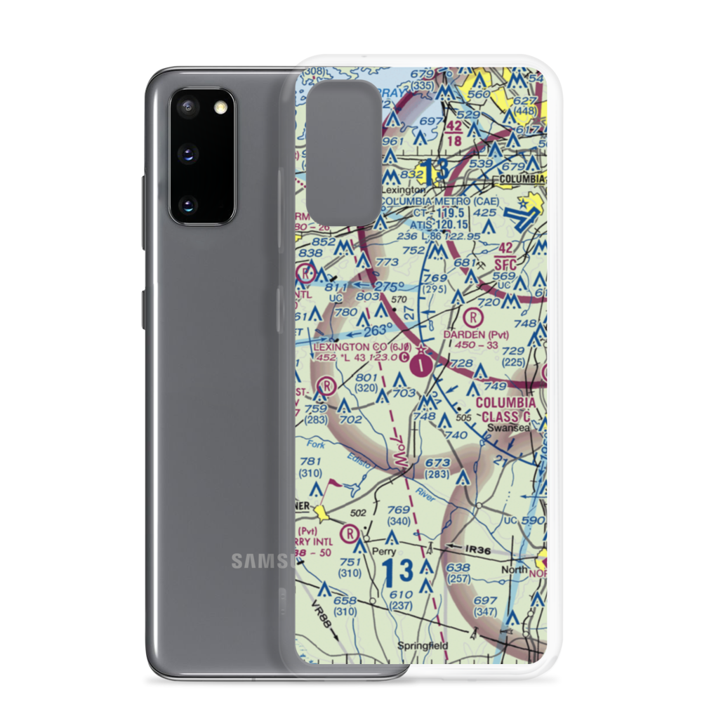 Lexington County Airport (6J0) VFR Sectional Samsung Case Samsung Galaxy S20 model shown