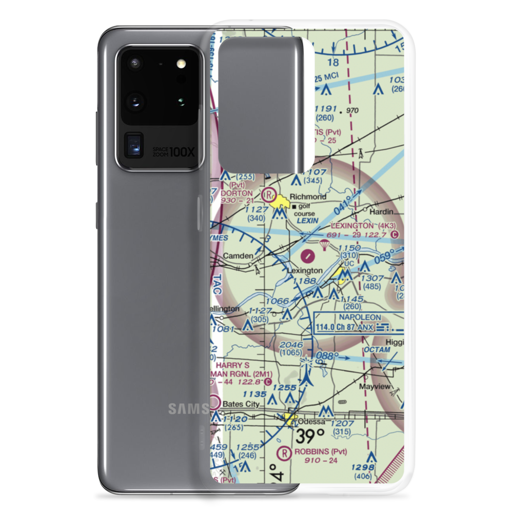 Lexington Municipal Airport (4K3) VFR Sectional Samsung Case Samsung Galaxy S20 Ultra model shown