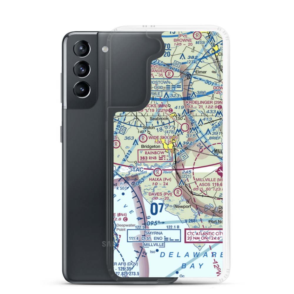 Li Calzi Airport (N50) VFR Sectional Samsung Case Samsung Galaxy S21 model shown