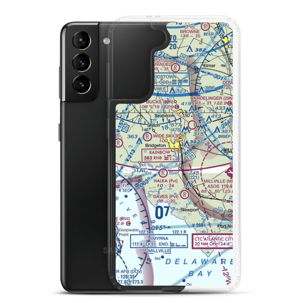 Li Calzi Airport (N50) VFR Sectional Samsung Case Samsung Galaxy S21 Plus model shown