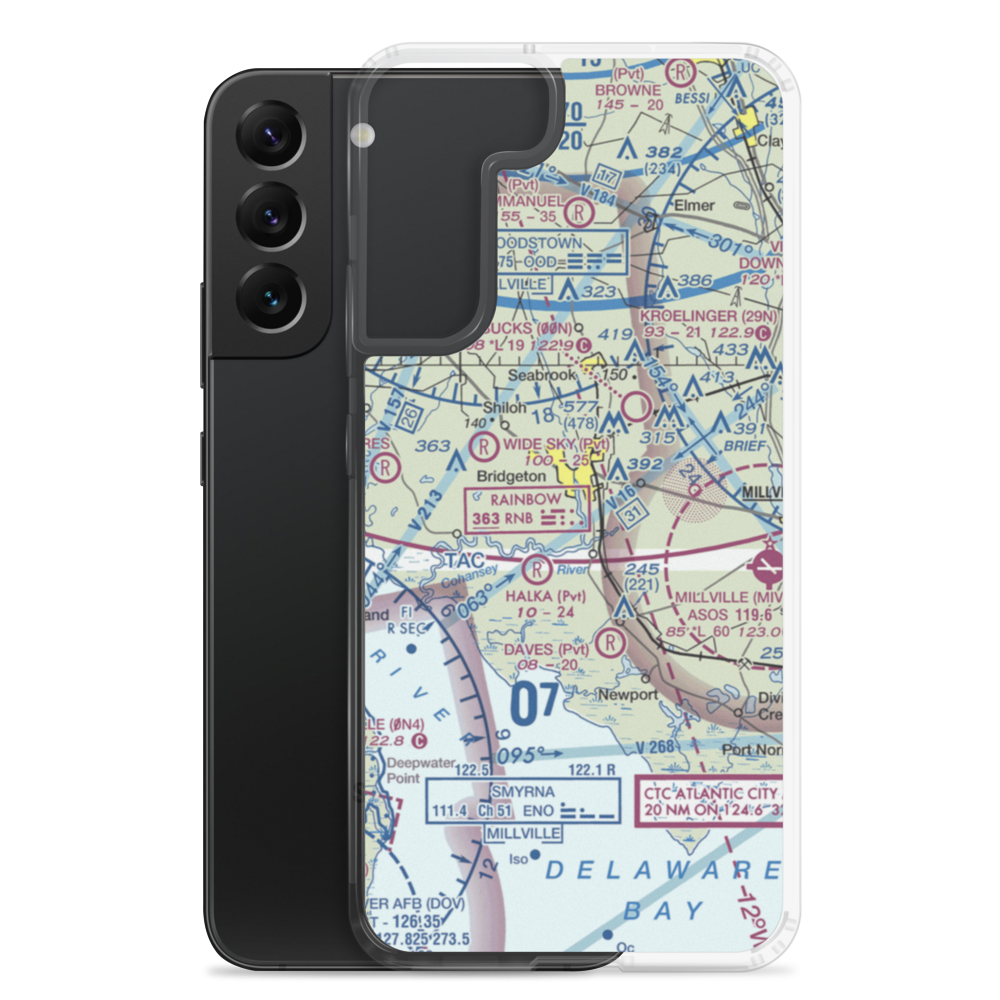 Li Calzi Airport (N50) VFR Sectional Samsung Case Samsung Galaxy S22 Plus model shown