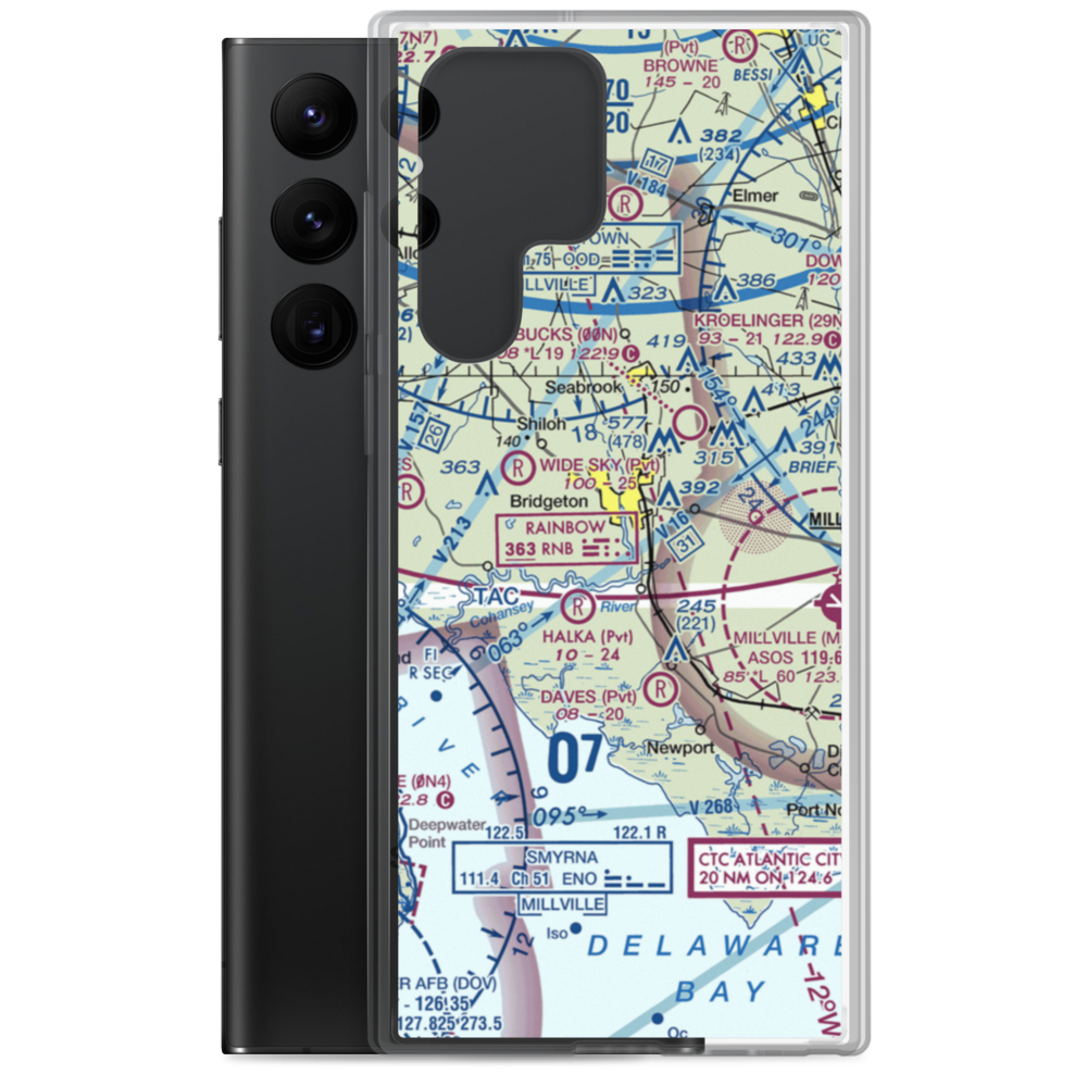 Li Calzi Airport (N50) VFR Sectional Samsung Case Samsung Galaxy S22 Ultra model shown