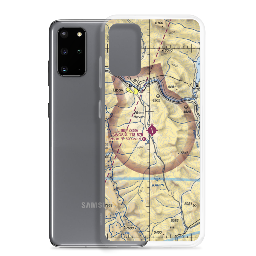 Libby Airport (S59) VFR Sectional Samsung Case Samsung Galaxy S20 Plus model shown