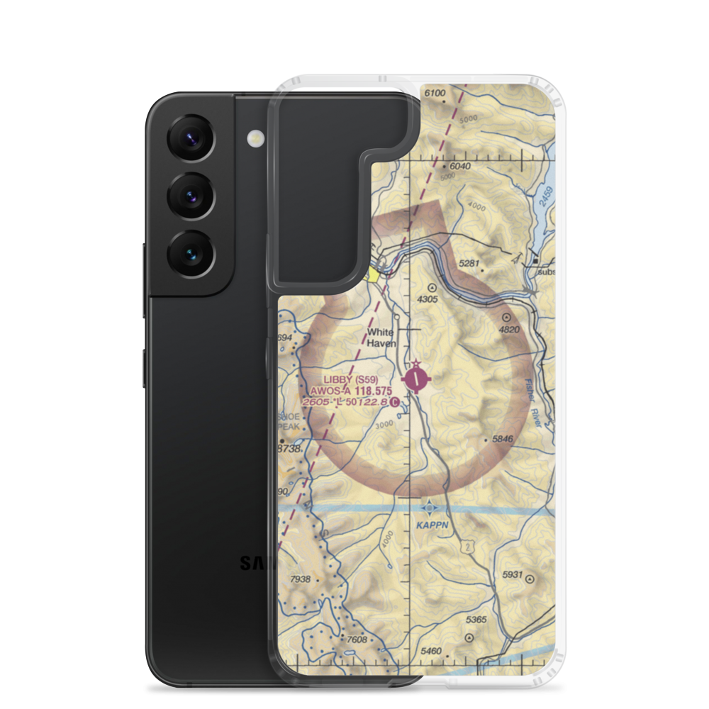Libby Airport (S59) VFR Sectional Samsung Case Samsung Galaxy S22 model shown