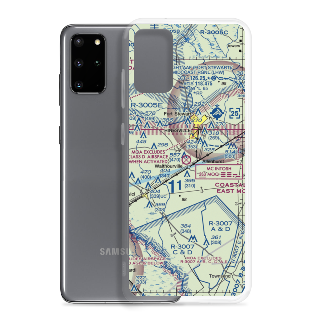 Liberty County Airport (2J2) VFR Sectional Samsung Case Samsung Galaxy S20 Plus model shown