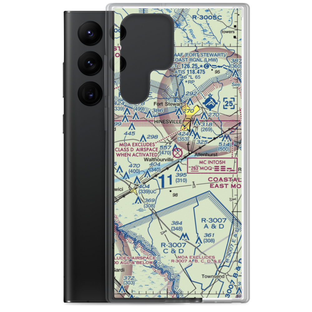 Liberty County Airport (2J2) VFR Sectional Samsung Case Samsung Galaxy S22 Ultra model shown