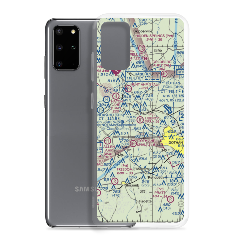 Liberty Field Airport (7AL5) VFR Sectional Samsung Case Samsung Galaxy S20 Plus model shown