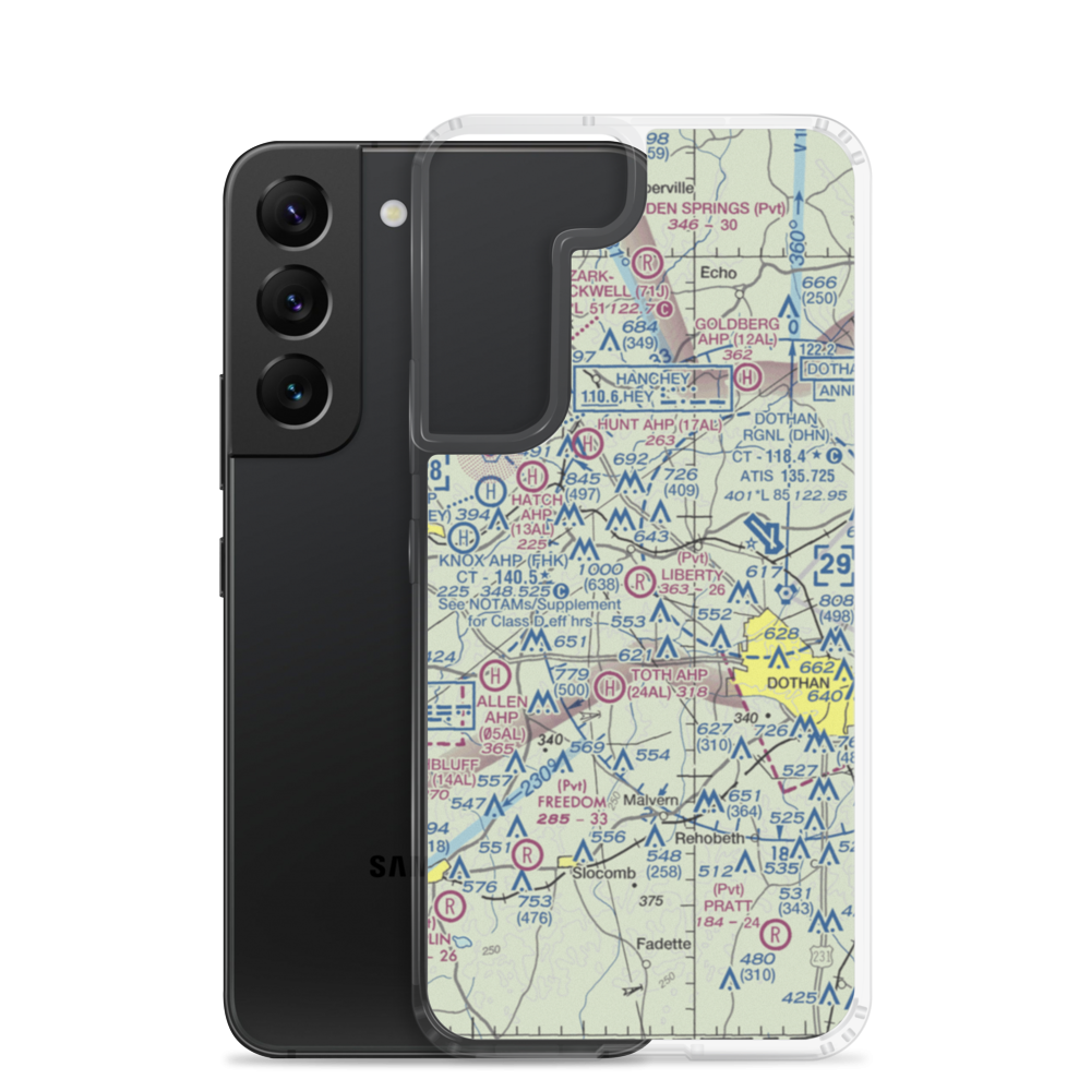 Liberty Field Airport (7AL5) VFR Sectional Samsung Case Samsung Galaxy S22 model shown