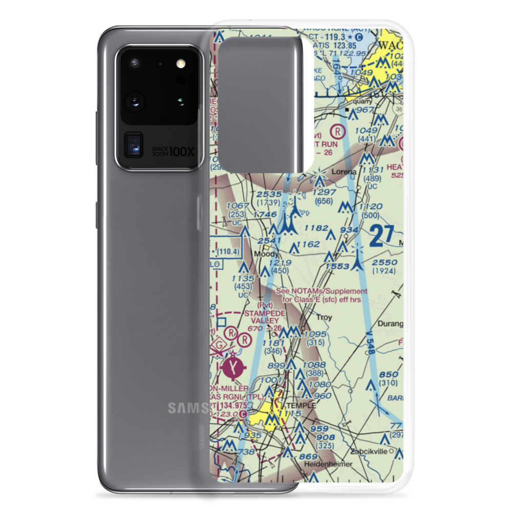 Liberty Hill International Airport (TS29) VFR Sectional Samsung Case Samsung Galaxy S20 Ultra model shown