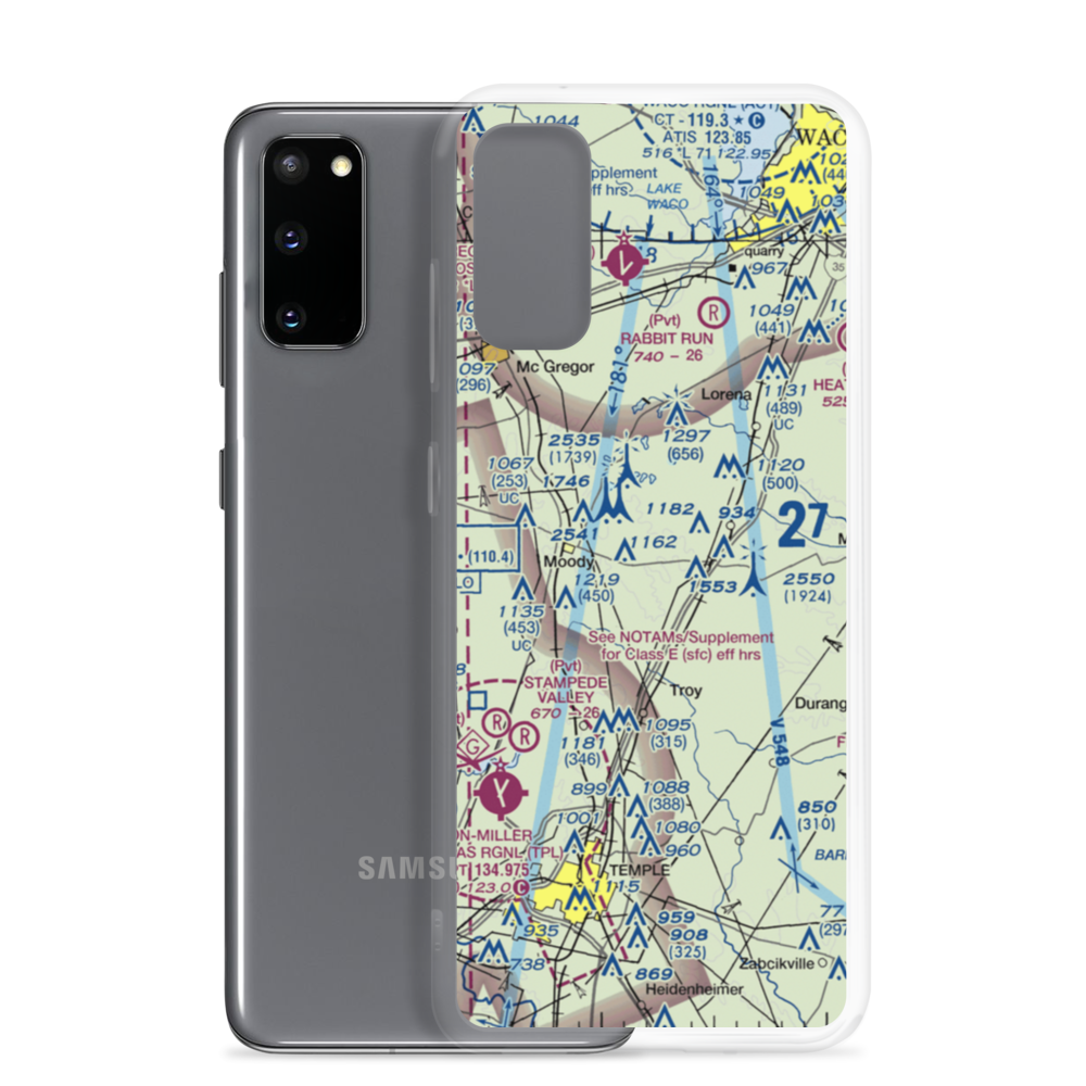Liberty Hill International Airport (TS29) VFR Sectional Samsung Case Samsung Galaxy S20 model shown