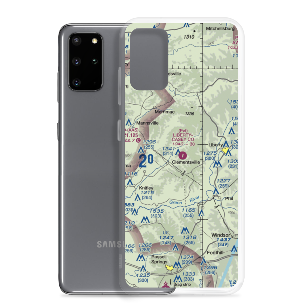 Liberty-Casey County Airport (53KT) VFR Sectional Samsung Case Samsung Galaxy S20 Plus model shown