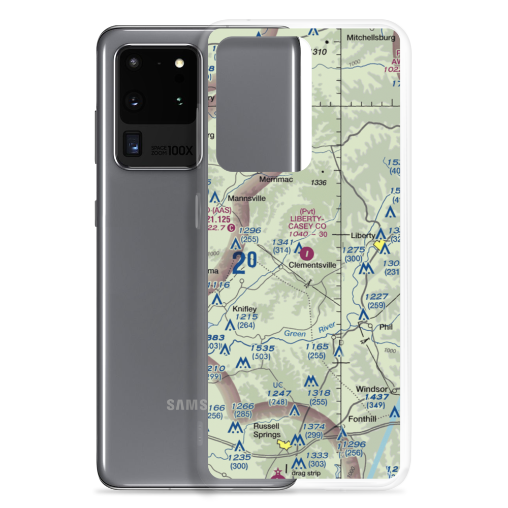 Liberty-Casey County Airport (53KT) VFR Sectional Samsung Case Samsung Galaxy S20 Ultra model shown
