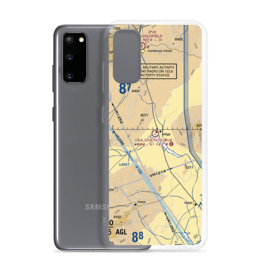 Lida Junction Airport (0L4) VFR Sectional Samsung Case Samsung Galaxy S20 model shown