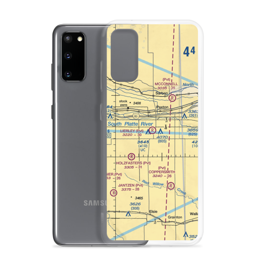 Lierley Farms Airport (7NE5) VFR Sectional Samsung Case Samsung Galaxy S20 model shown