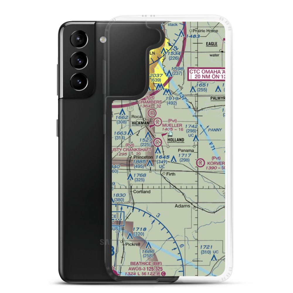 Liesveld Airport (NE53) VFR Sectional Samsung Case Samsung Galaxy S21 Plus model shown