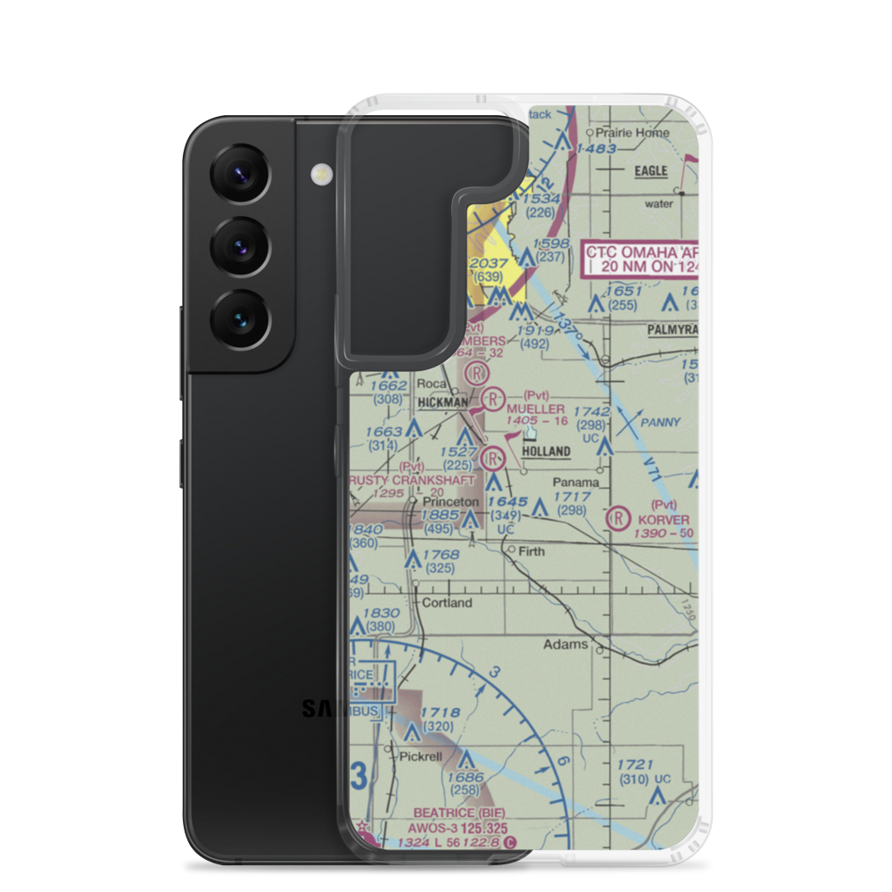 Liesveld Airport (NE53) VFR Sectional Samsung Case Samsung Galaxy S22 model shown