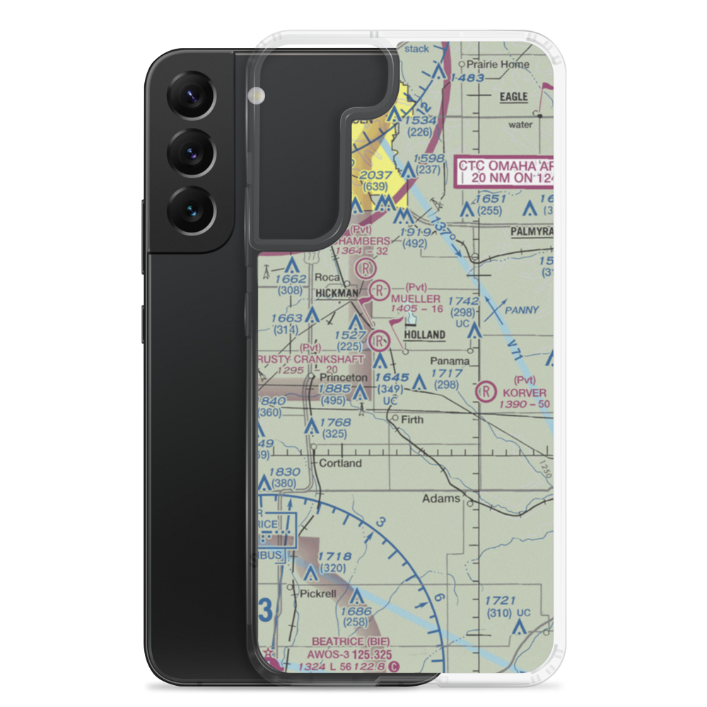 Liesveld Airport (NE53) VFR Sectional Samsung Case Samsung Galaxy S22 Plus model shown