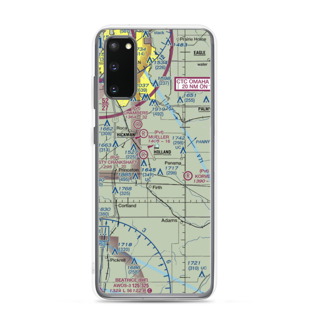 Liesveld Airport (NE53) VFR Sectional Samsung Case Samsung Galaxy S20 model shown