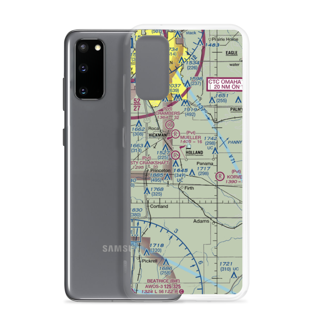Liesveld Airport (NE53) VFR Sectional Samsung Case Samsung Galaxy S20 model shown