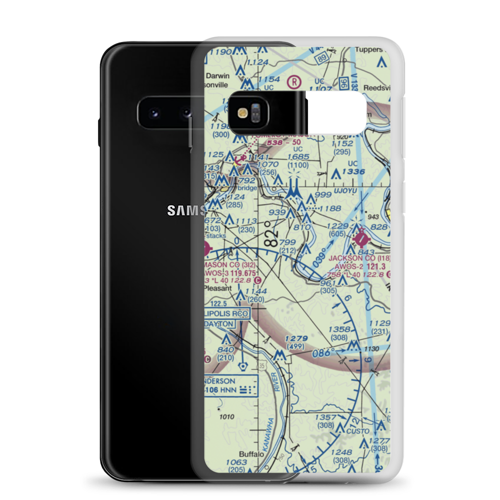 Lieving Airport (WV71) VFR Sectional Samsung Case Samsung Galaxy S10 model shown
