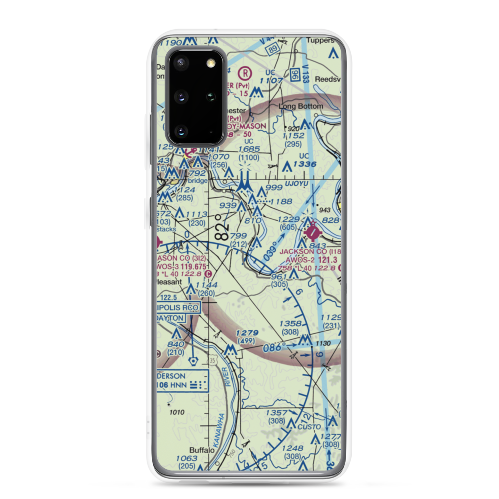 Lieving Airport (WV71) VFR Sectional Samsung Case Samsung Galaxy S20 Plus model shown