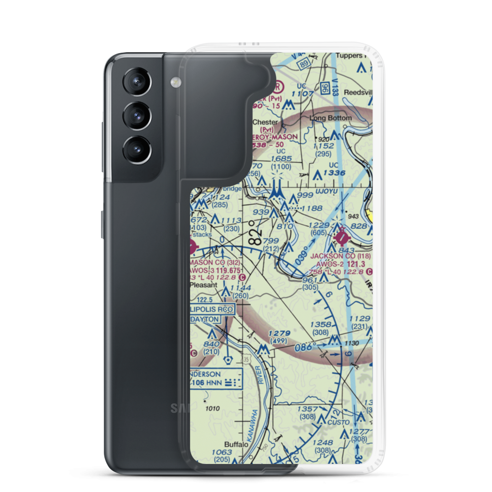 Lieving Airport (WV71) VFR Sectional Samsung Case Samsung Galaxy S21 model shown