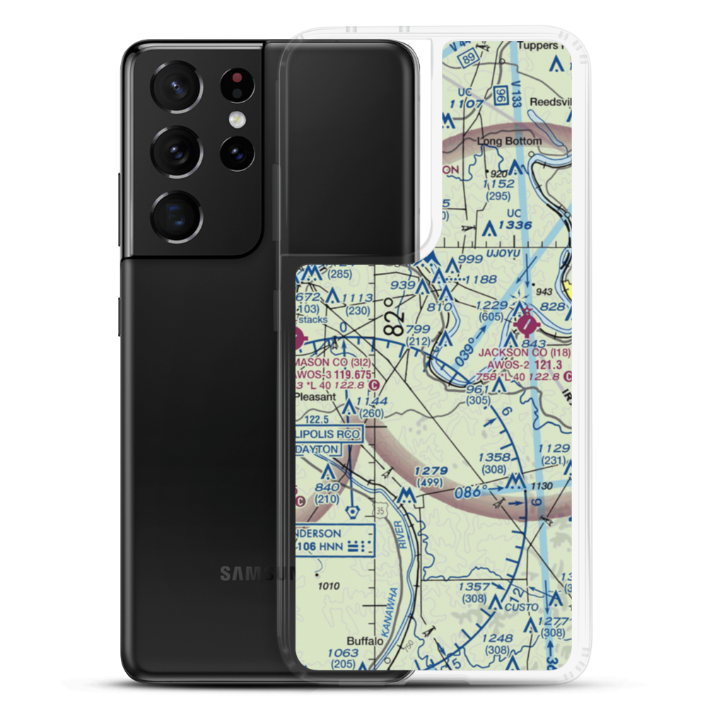 Lieving Airport (WV71) VFR Sectional Samsung Case Samsung Galaxy S21 Ultra model shown