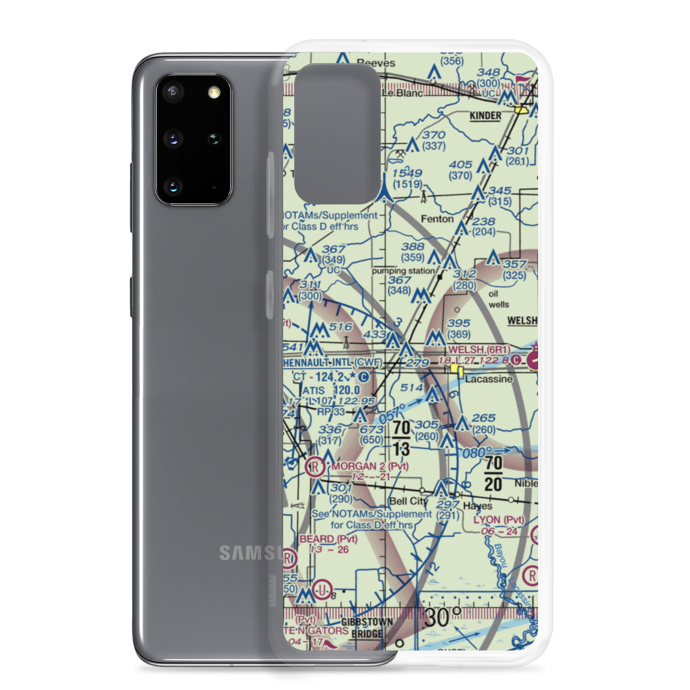 Light Plane Flyers Airfield (LS36) VFR Sectional Samsung Case Samsung Galaxy S20 Plus model shown