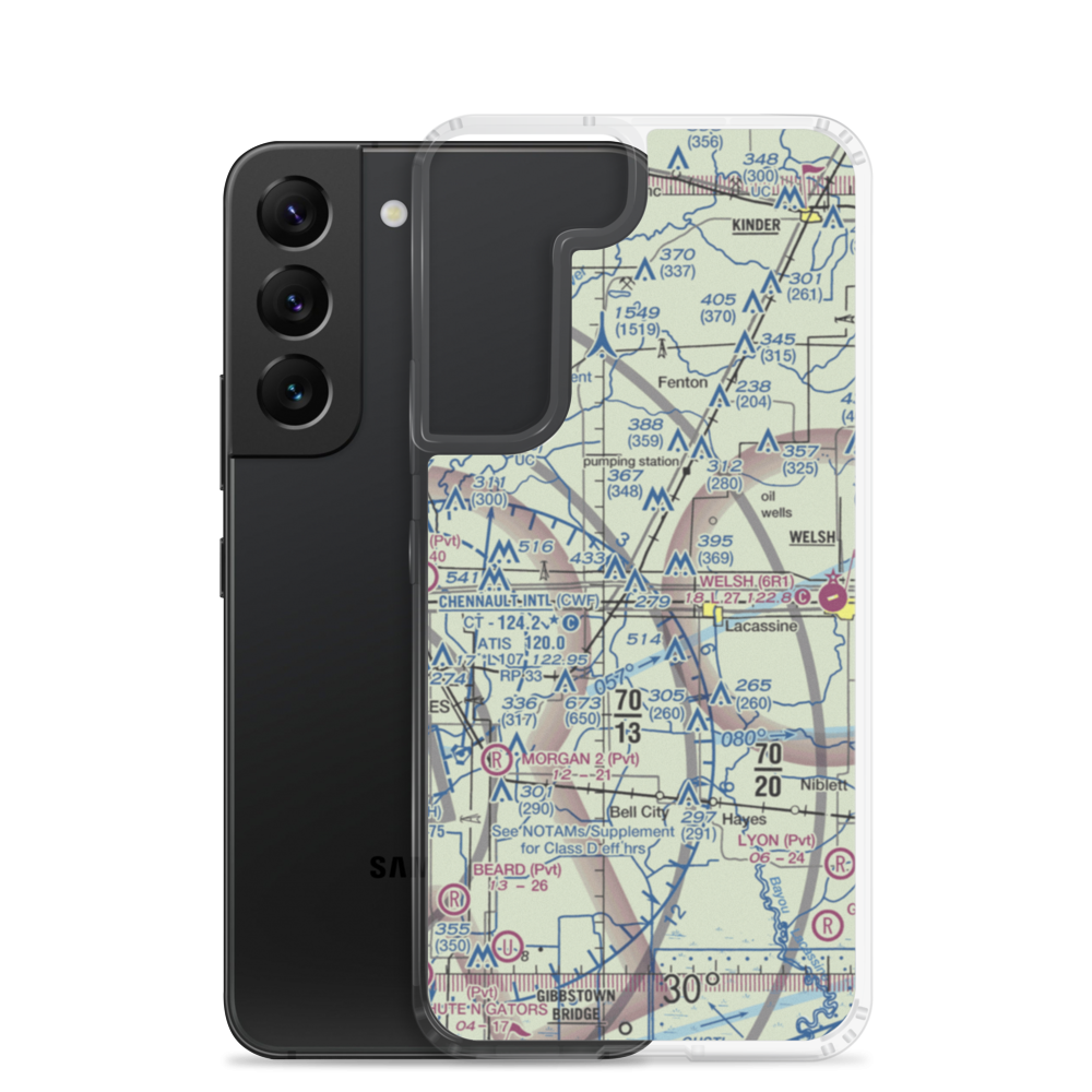 Light Plane Flyers Airfield (LS36) VFR Sectional Samsung Case Samsung Galaxy S22 model shown