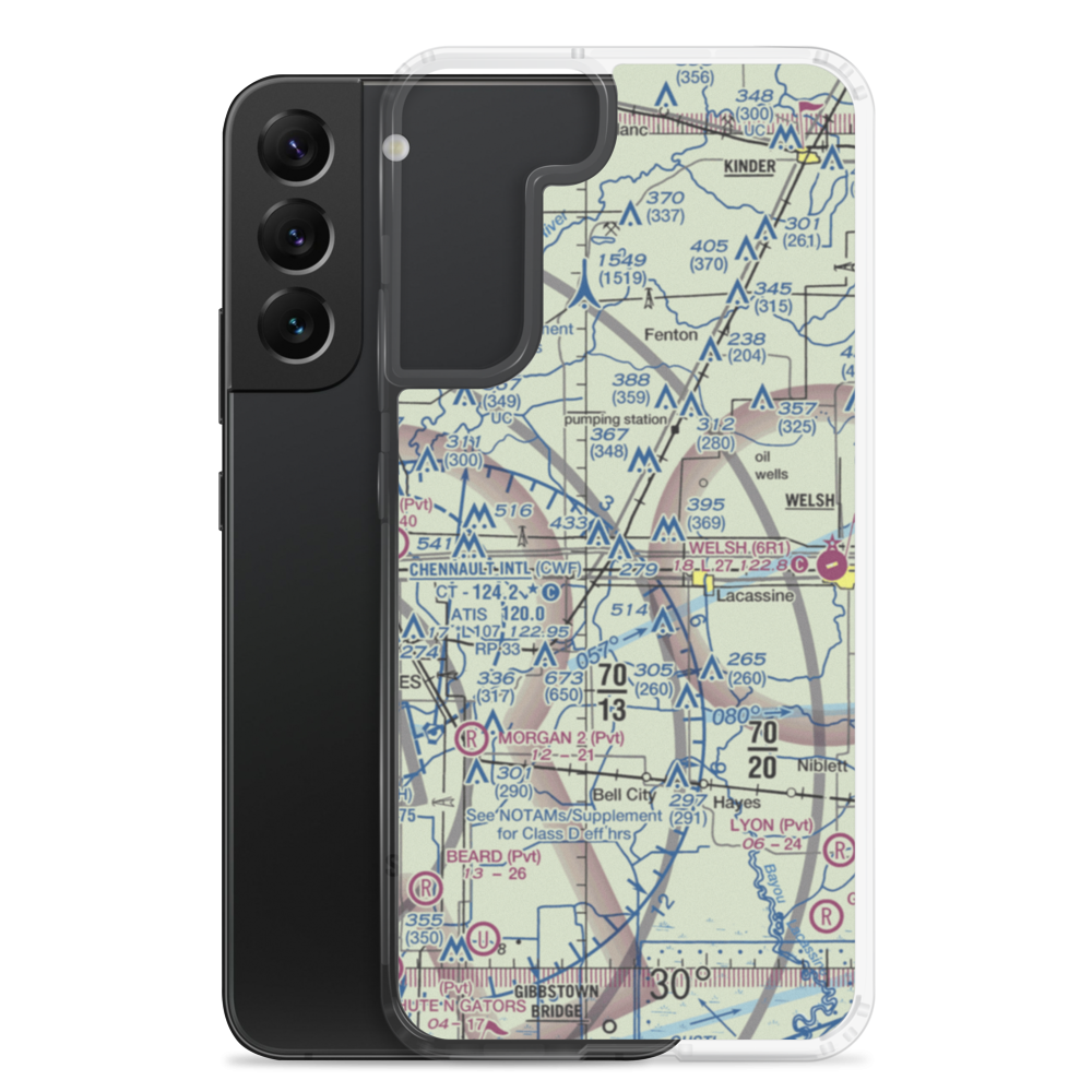 Light Plane Flyers Airfield (LS36) VFR Sectional Samsung Case Samsung Galaxy S22 Plus model shown