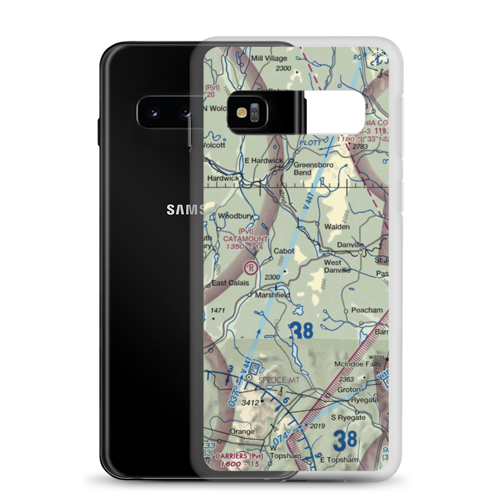 Lightning Bolt Field Airport (04VT) VFR Sectional Samsung Case Samsung Galaxy S10 model shown