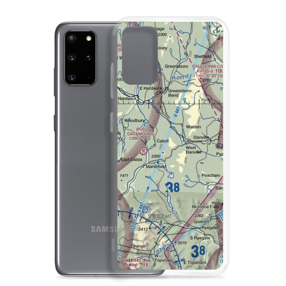 Lightning Bolt Field Airport (04VT) VFR Sectional Samsung Case Samsung Galaxy S20 Plus model shown
