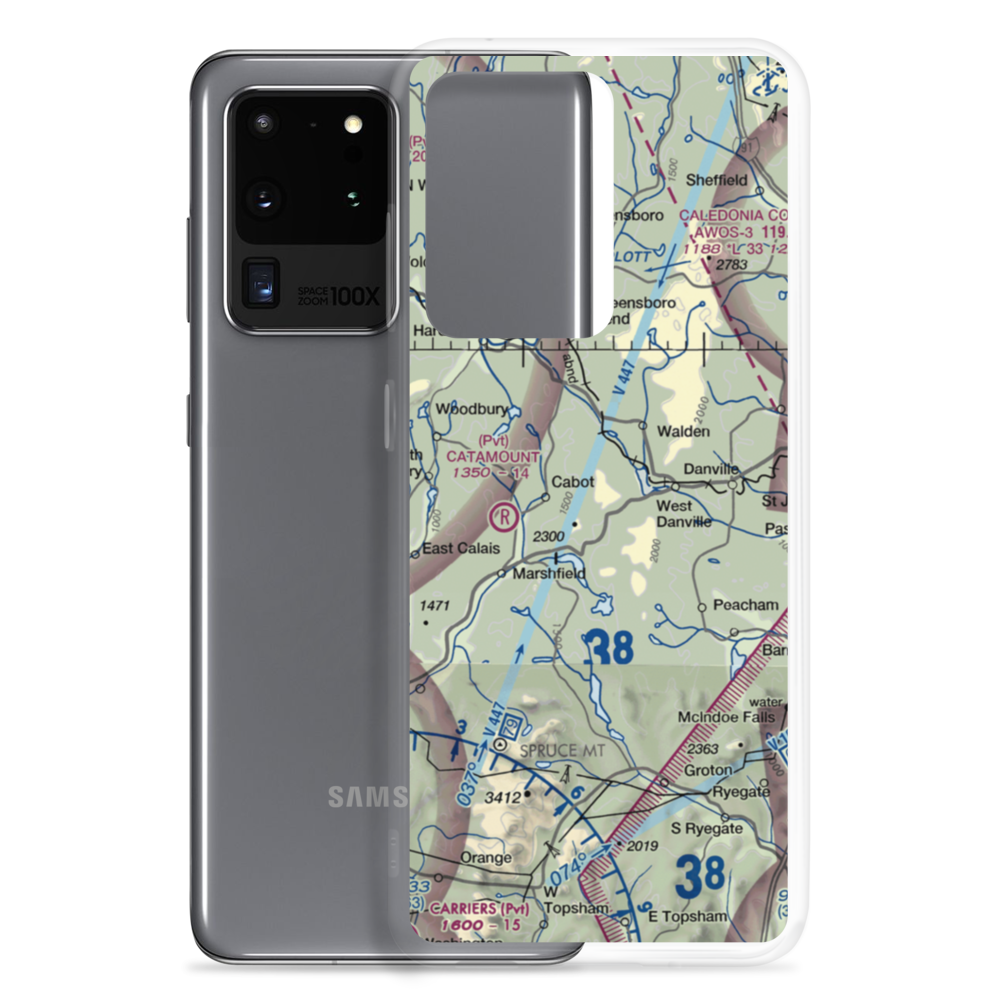 Lightning Bolt Field Airport (04VT) VFR Sectional Samsung Case Samsung Galaxy S20 Ultra model shown