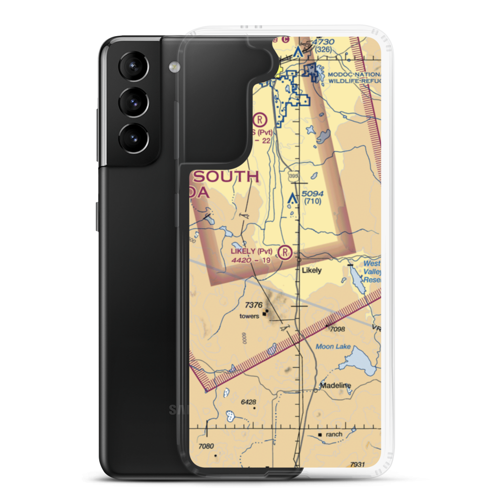 Likely Airport (9CL3) VFR Sectional Samsung Case Samsung Galaxy S21 Plus model shown