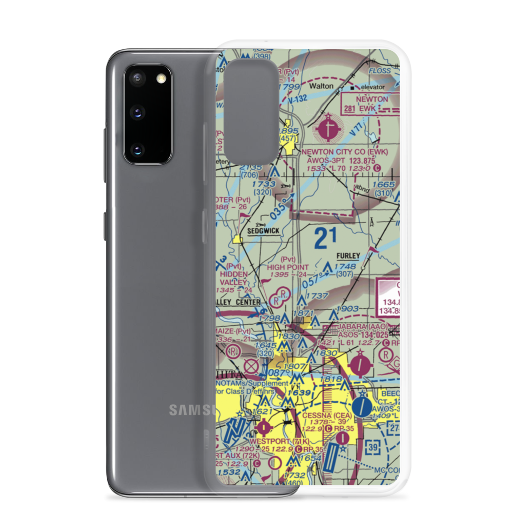 Lil Bird Airport (SN68) VFR Sectional Samsung Case Samsung Galaxy S20 model shown