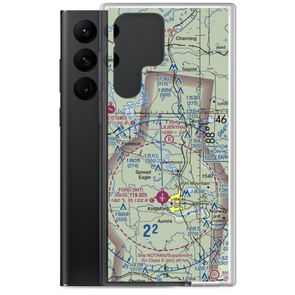 Lilienthal Airport (MI92) VFR Sectional Samsung Case Samsung Galaxy S22 Ultra model shown