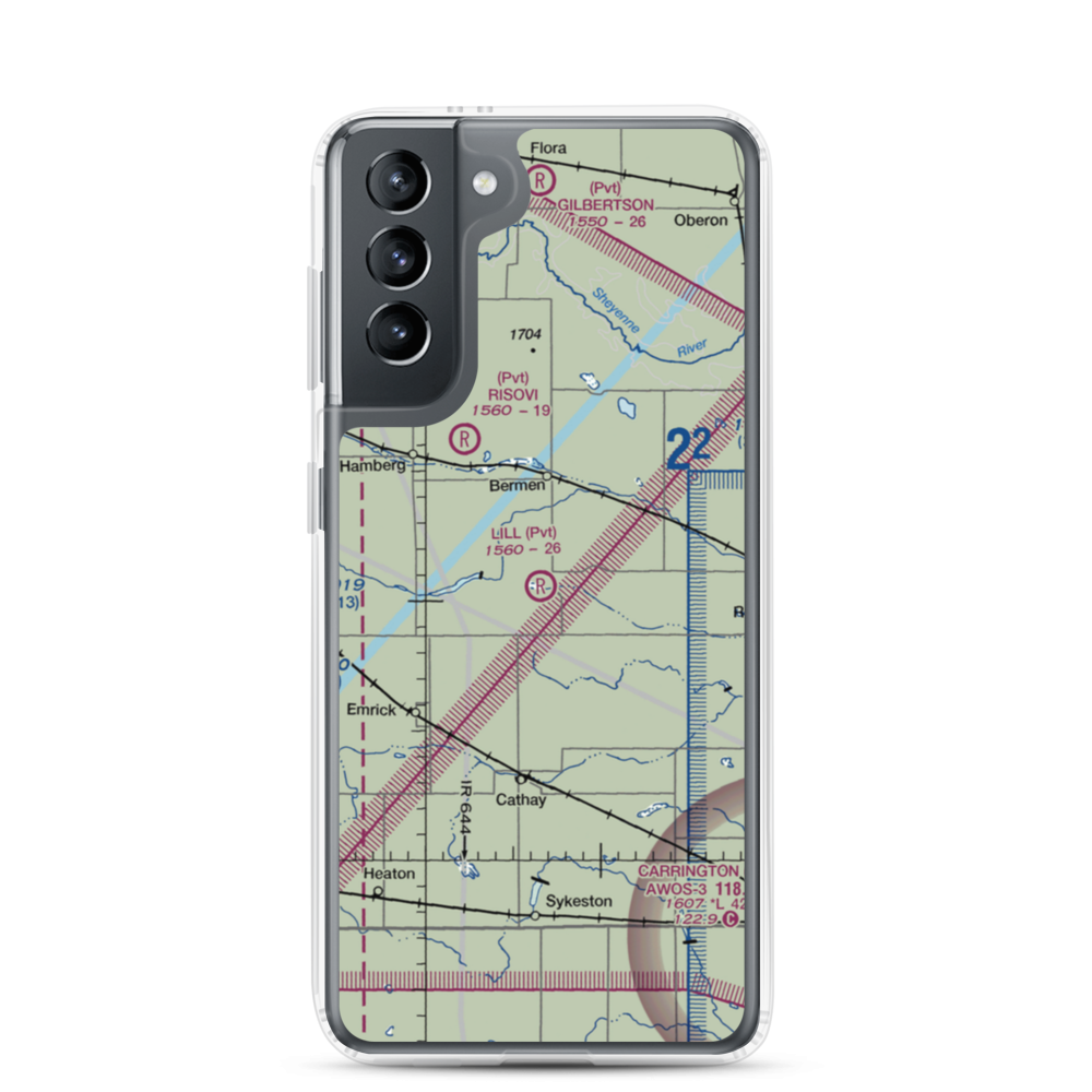 Lill Strip (NA75) VFR Sectional Samsung Case Samsung Galaxy S21 model shown