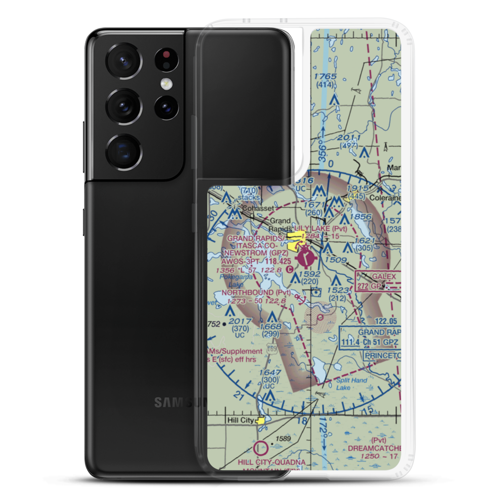 Lily Lake Seaplane Base (12MN) VFR Sectional Samsung Case Samsung Galaxy S21 Ultra model shown