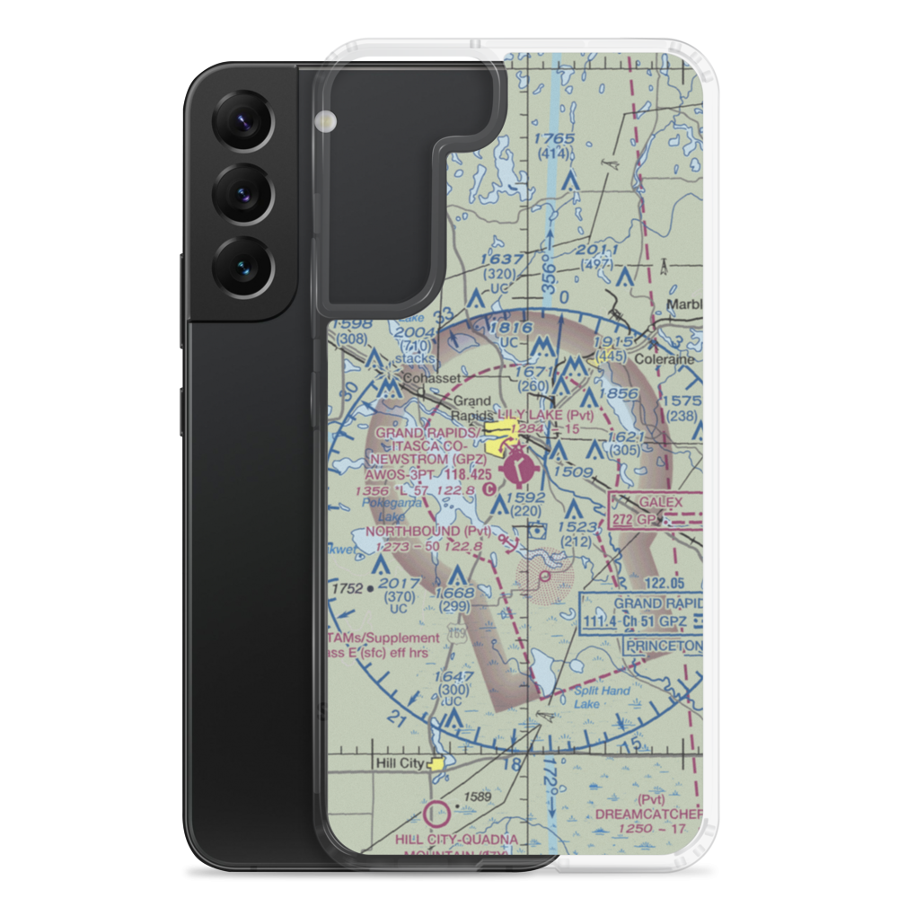 Lily Lake Seaplane Base (12MN) VFR Sectional Samsung Case Samsung Galaxy S22 Plus model shown