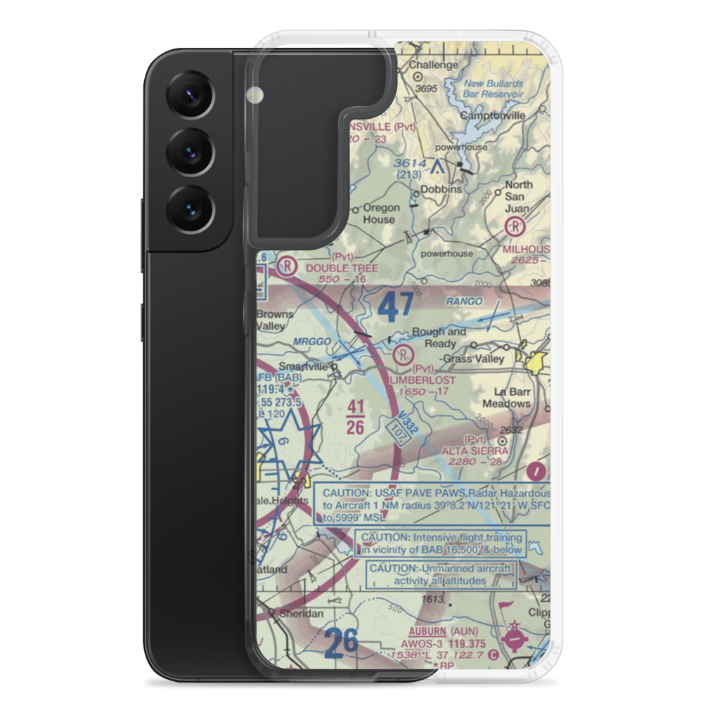 Limberlost Ranch Airport (CA21) VFR Sectional Samsung Case Samsung Galaxy S22 Plus model shown