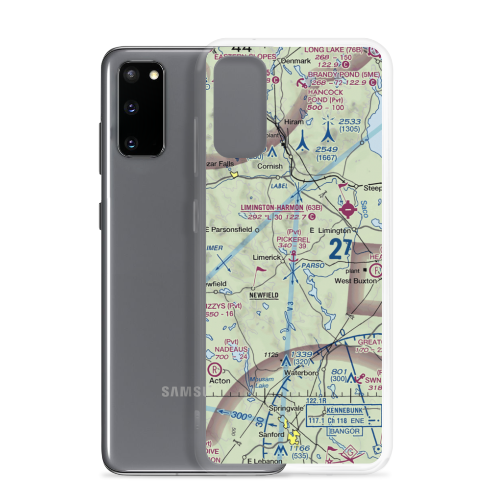 Limerick Airport (US-0600) VFR Sectional Samsung Case Samsung Galaxy S20 model shown