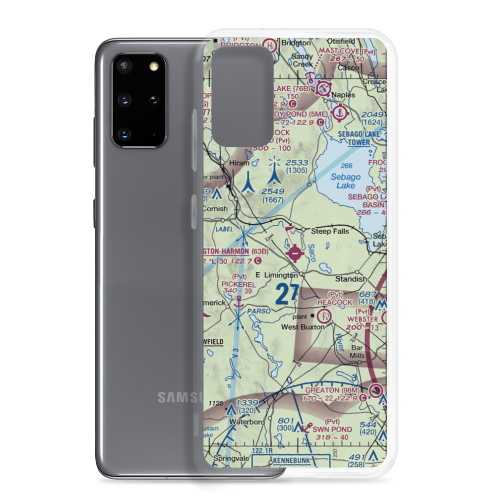 Limington Harmon Airport (63B) VFR Sectional Samsung Case Samsung Galaxy S20 Plus model shown