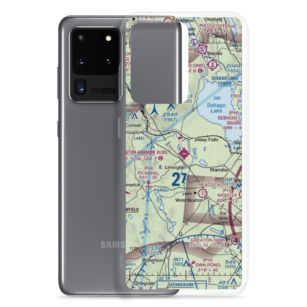 Limington Harmon Airport (63B) VFR Sectional Samsung Case Samsung Galaxy S20 Ultra model shown