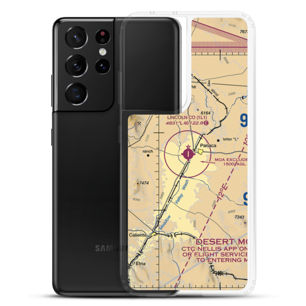 Lincoln County Airport (1L1) VFR Sectional Samsung Case Samsung Galaxy S21 Ultra model shown