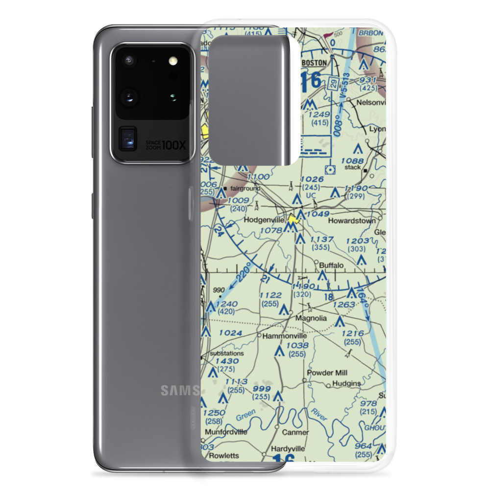 Lincoln Farm Airport (21KY) VFR Sectional Samsung Case Samsung Galaxy S20 Ultra model shown