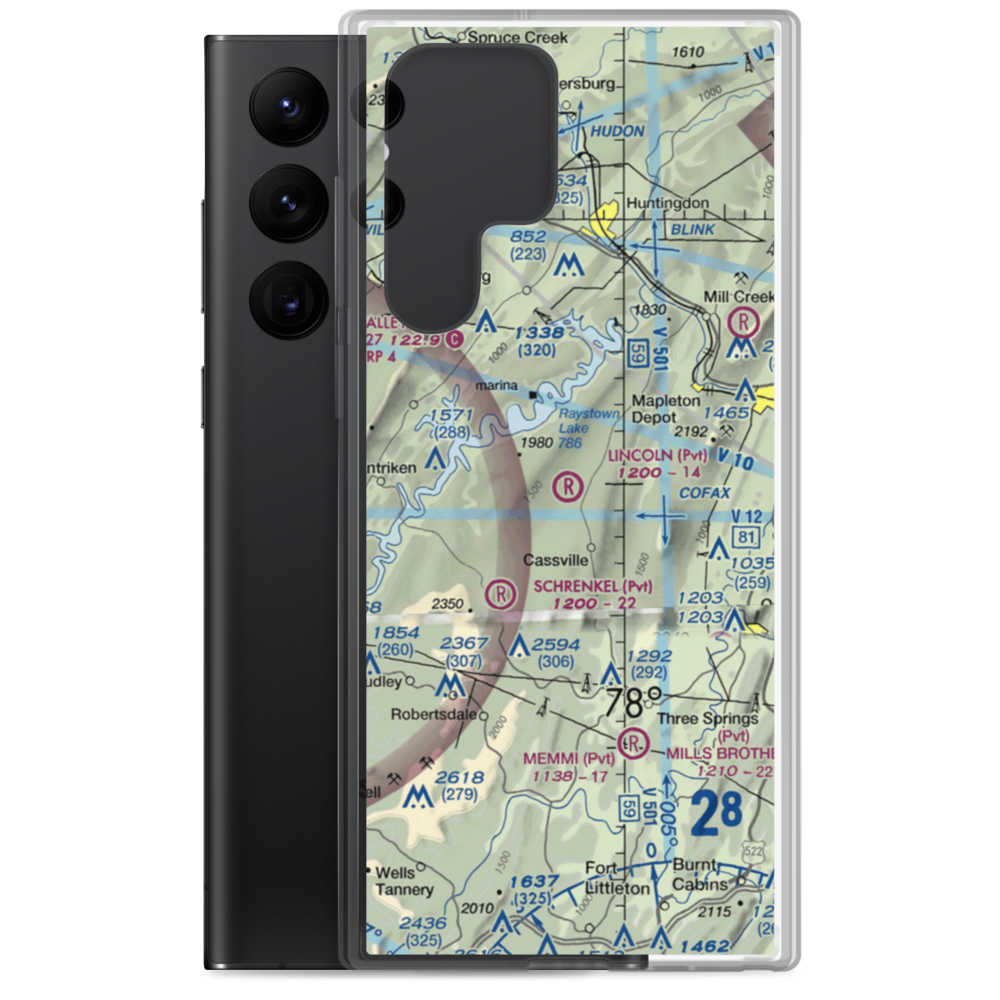 Lincoln Farms Airport (5PN8) VFR Sectional Samsung Case Samsung Galaxy S22 Ultra model shown