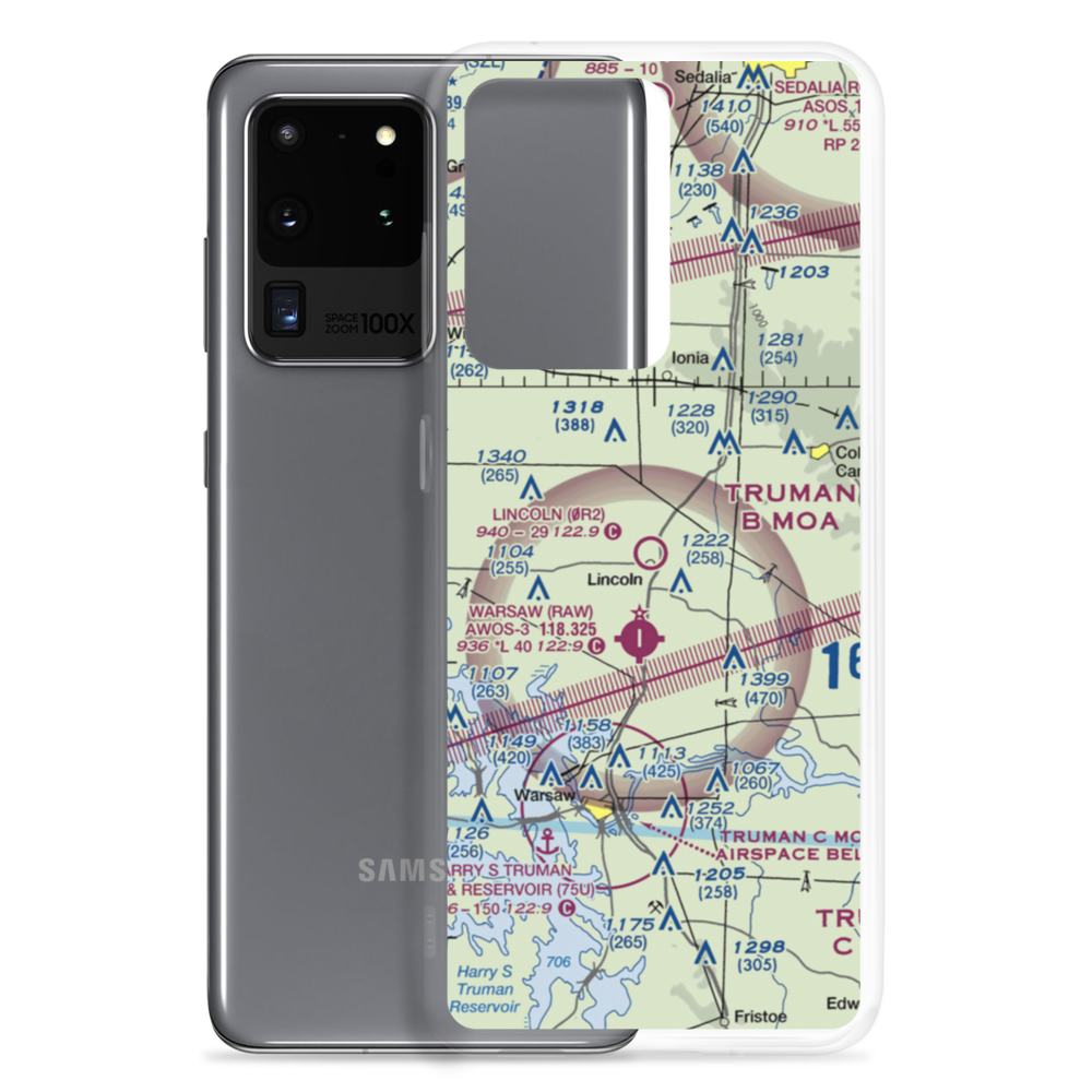 Lincoln Municipal Airport (0R2) VFR Sectional Samsung Case Samsung Galaxy S20 Ultra model shown