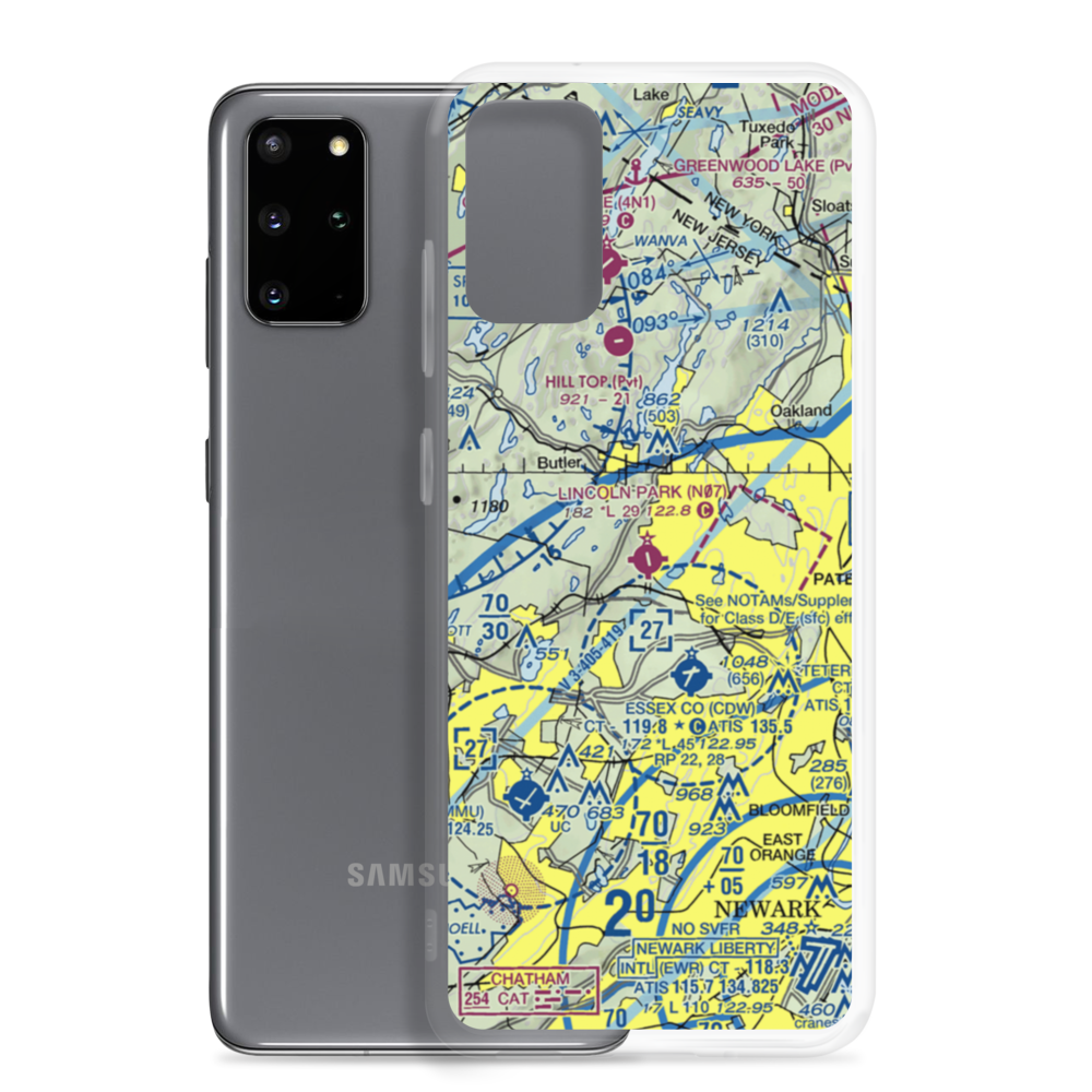 Lincoln Park Airport (N07) VFR Sectional Samsung Case Samsung Galaxy S20 Plus model shown